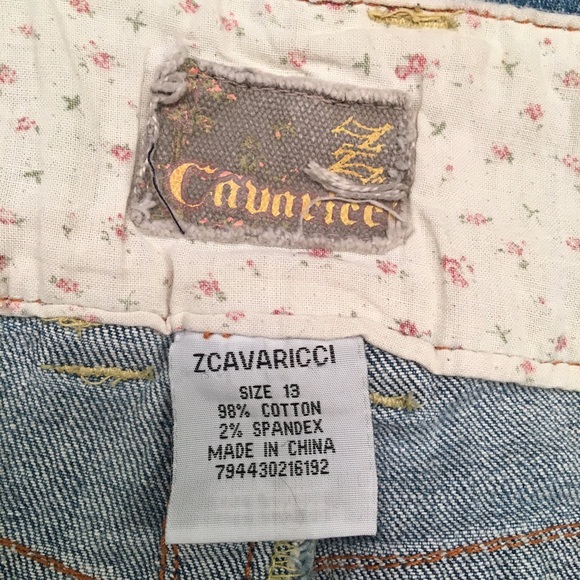 ZCAVARICCI Jeans Embroidered pockets size 13 - Picture 3 of 6